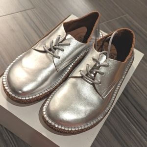 NEW Birkenstock Metallic Silver Leather (Narrow Width) sz 7 7.5 38